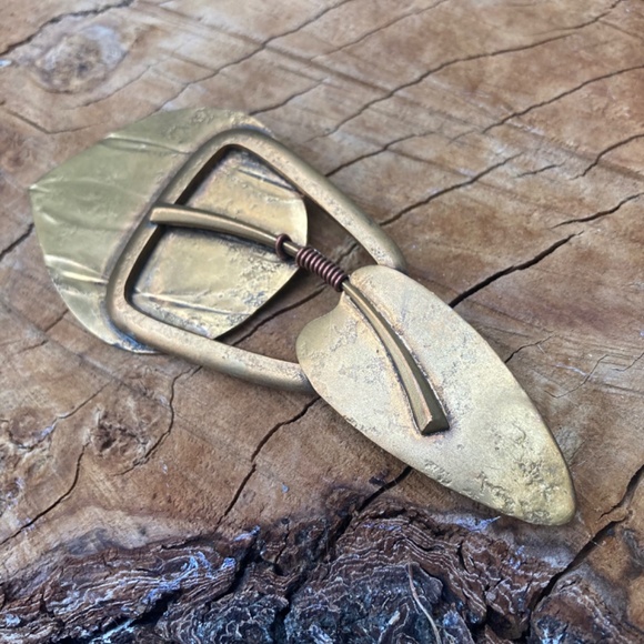 Vintage Marjorie Baer SF Brass Copper Mixed Metal Modernist Artisan Brutalist - Picture 2 of 10